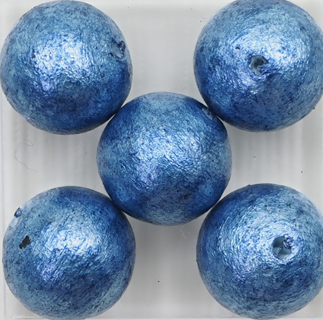 すくも藍Beads コットンパール -10mm (5回着せ)