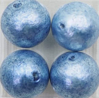 すくも藍Beads コットンパール -12mm (3回着せ)