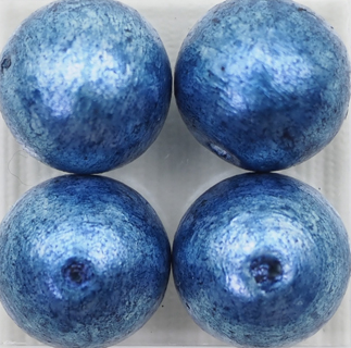 すくも藍Beads コットンパール -12mm (5回着せ)