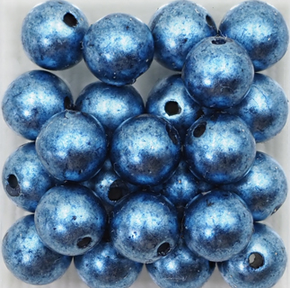 すくも藍Beads 銀パール 5mm (5回着せ)